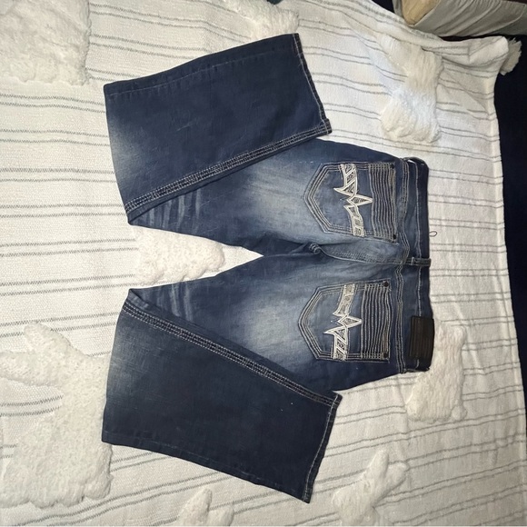 Affliction Dark Blue Denim Jeans - Picture 8 of 13